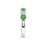 Chloe Diamond and Emerald Wedding Ring - Artelia Jewellery