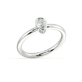 Avant Pear Cut Bezel Set Diamond Ring - Artelia Jewellery