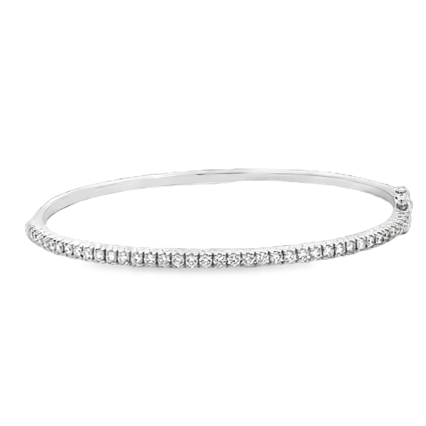 18K White Gold Diamond Bangle