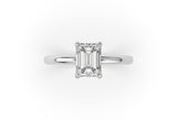 Emerald Cut Diamond Solitaire Engagement Ring - Artelia Jewellery