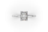 Radiant Lab grown diamond Solitaire Engagement Ring