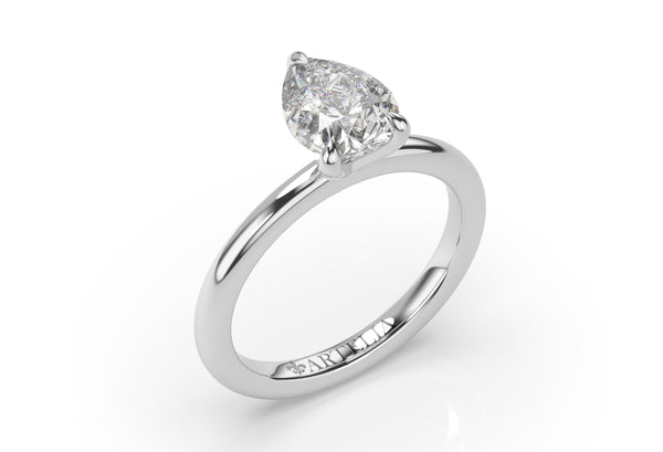 Pear Lab Grown Diamond Solitaire Proposal Engagement Ring
