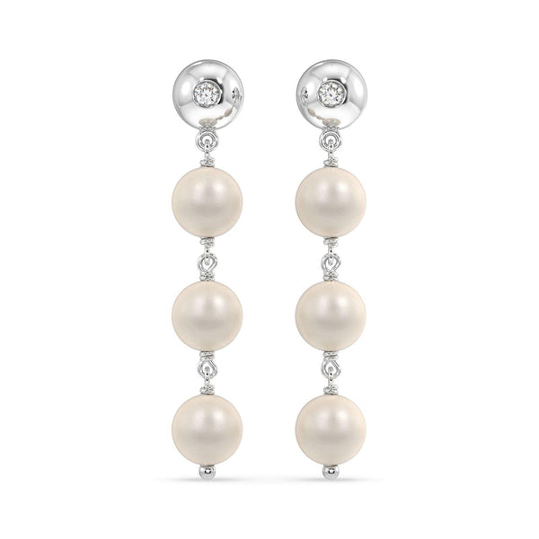 Carolina South Sea Pearl & Diamond Earrings - Artelia Jewellery