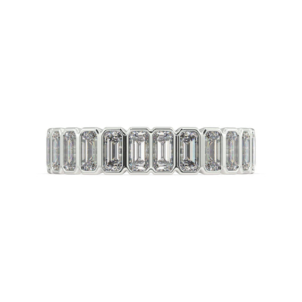Artelia Signature White GOLD Emerald cut diamond wedding ring - Artelia Jewellery