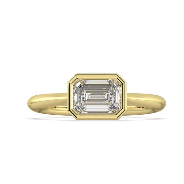 Estella Emerald Cut Solitaire Engagement Ring - Artelia Jewellery