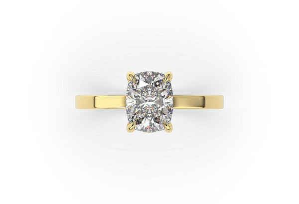 Evila Elongated Cushion Diamond Engagement Ring