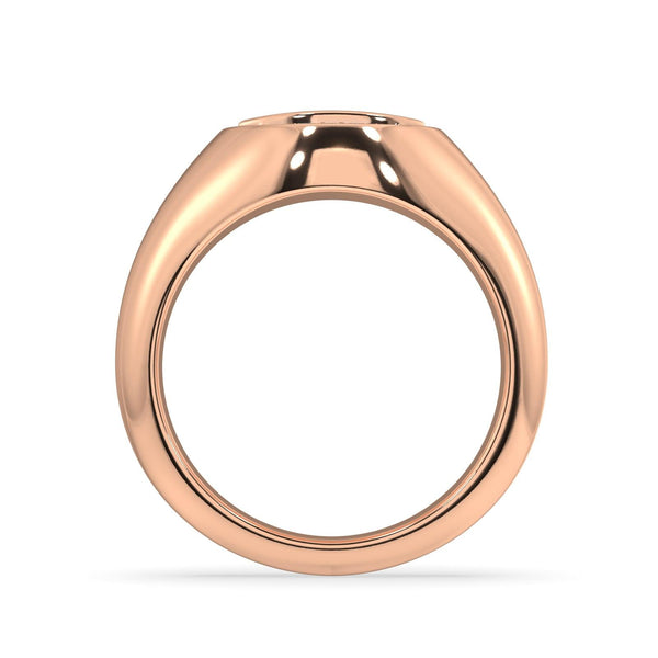 9K Rose Gold Diamond Evil Eye Signet Ring - Artelia Jewellery