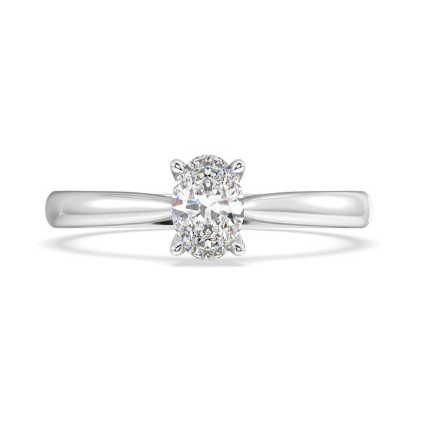 Florence Oval Diamond Solitaire Engagement Ring - Artelia Jewellery