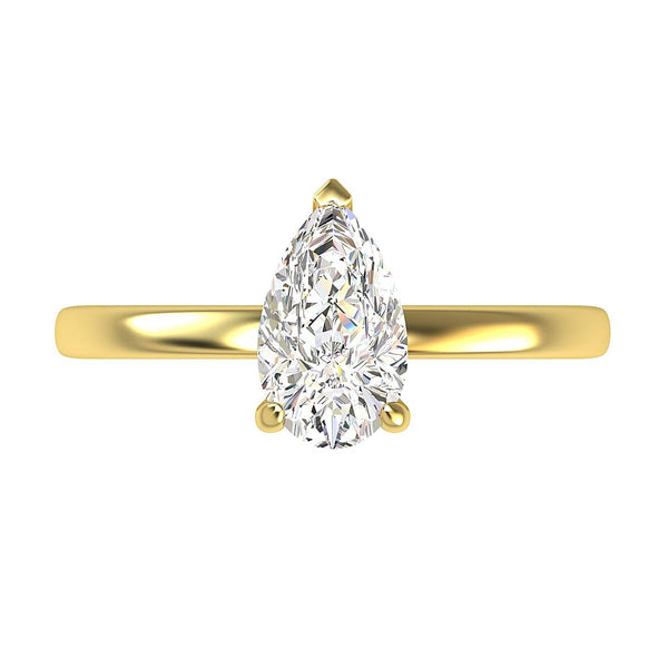 Abbie Pear Diamond Solitaire Engagement Ring - Artelia Jewellery