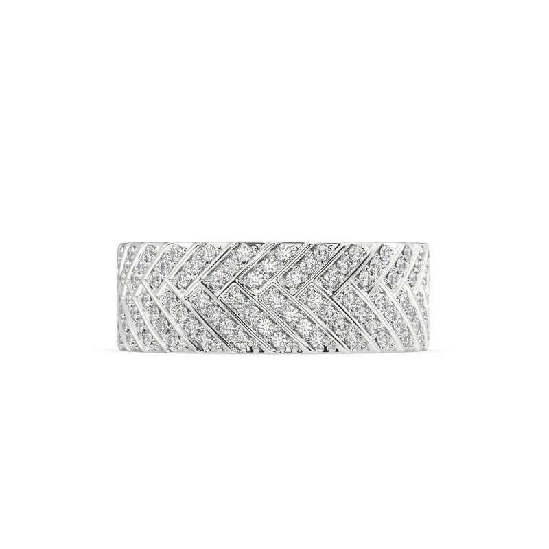 18K White Gold Herringbone Diamond Dress Ring | Artelia Jewellery 18K White Gold Herringbone Diamond Dress Ring | Artelia Jewellery