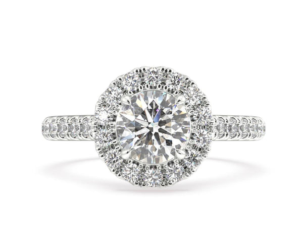 Samantha Round Halo Lab Grown Diamond Ring