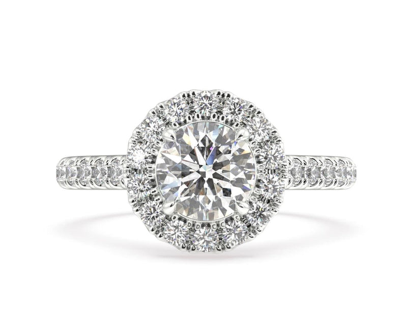 Samantha Round Halo Lab Grown Diamond Ring - Artelia Jewellery