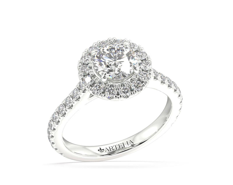 Samantha Round Halo Lab Grown Diamond Ring - Artelia Jewellery