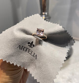 18K rose gold morganite and diamond ring ART028