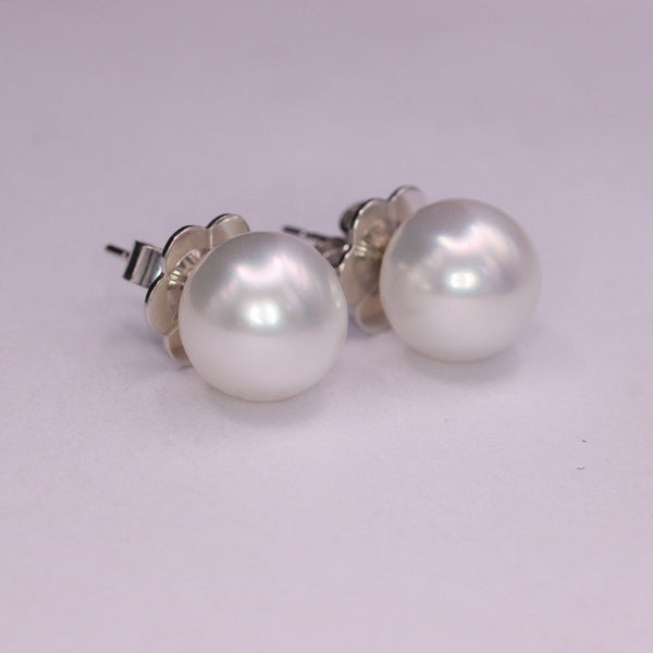 18K white gold Australian South Sea Pearl Studs