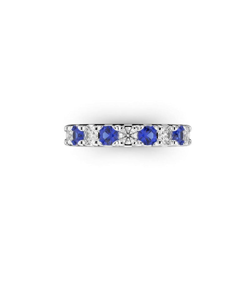 Emily Sapphire and Diamond Wedding Ring - Artelia Jewellery