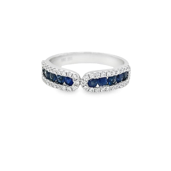 Nadia Sapphire & Diamond Ring - Artelia Jewellery