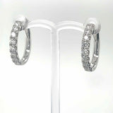 Signature Roberto  Round Diamond Hoop Earrings