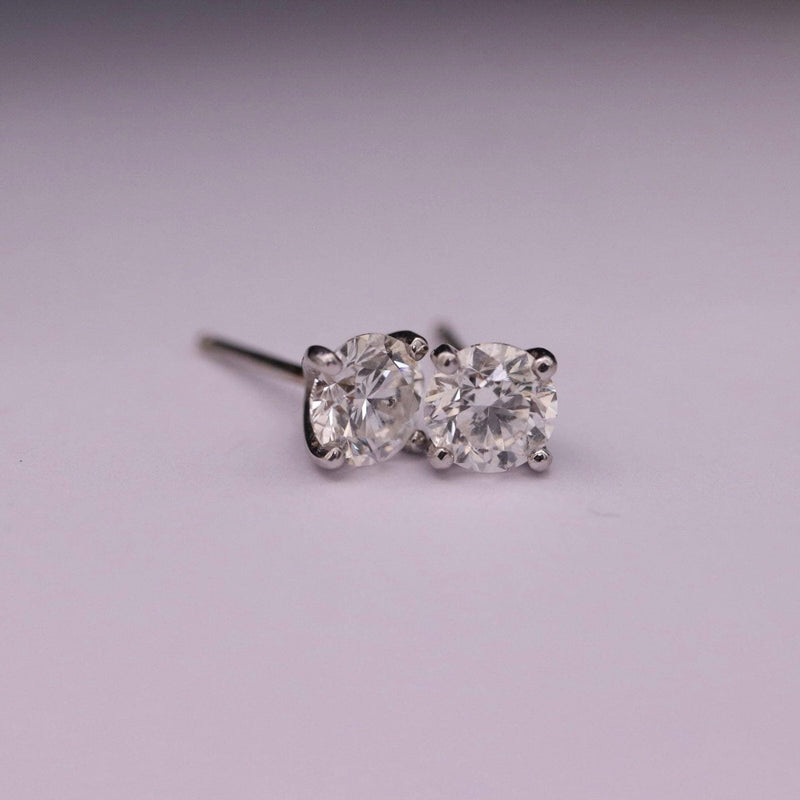 Round Diamond Studs - Artelia Jewellery