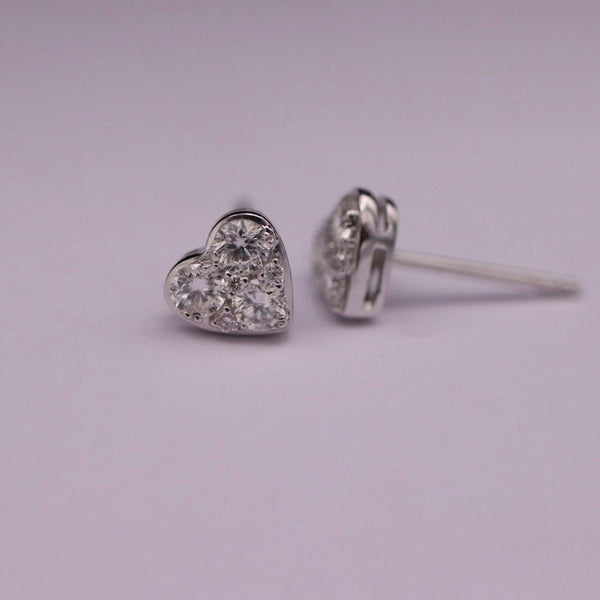 Heart Diamond Earrings - Artelia Jewellery