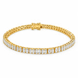 Artelia Riviera 5.50ct Natural Baguette Diamond Tennis Bracelet