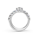 Janet Marquise Solitaire Engagement Ring With Side Diamonds