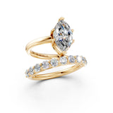 Janet Marquise Solitaire Engagement Ring With Side Diamonds