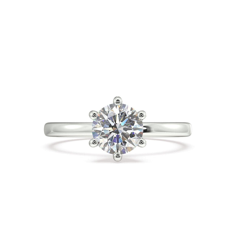 Lamor Round Diamond Solitaire Engagement Ring - Artelia Jewellery