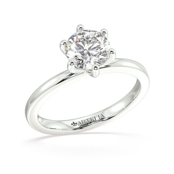 Lamor Round Diamond Solitaire Engagement Ring