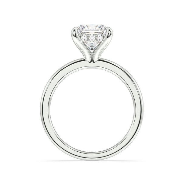 Princess Lab Grown Diamond Engagement Ring With a Hidden Halo - Artelia Jewellery