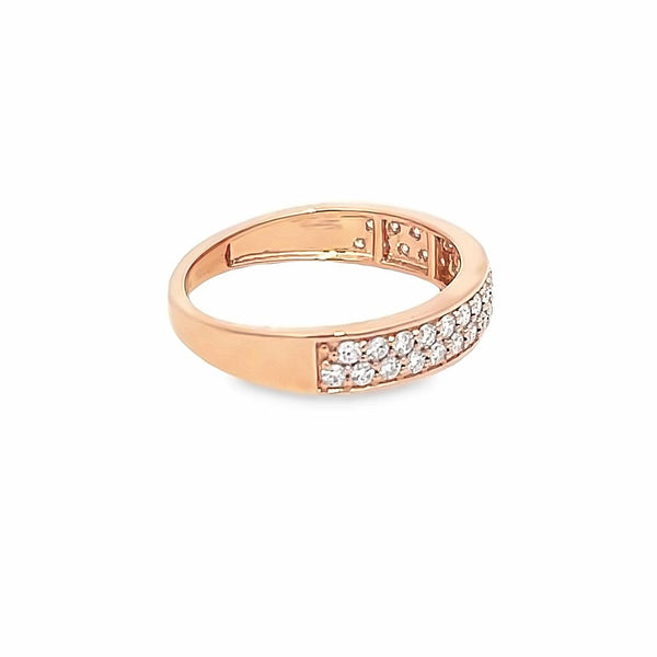 18K Rose Gold Diamond Wedding Ring - Artelia Jewellery