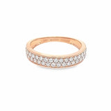 18K Rose Gold Diamond Wedding Ring