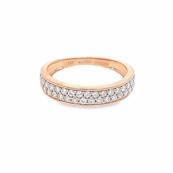 18K Rose Gold Diamond Wedding Ring - Artelia Jewellery