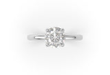 ROUND Brilliant LAB Grown DIAMOND SOLITAIRE Engagement RING WITH 4 CLAWS - Artelia Jewellery