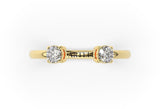 18K Yellow Gold Selina Diamond Cuff Ring