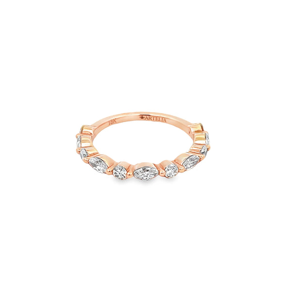 Summer 18K Rose Gold and Diamond Wedding Ring - Artelia Jewellery