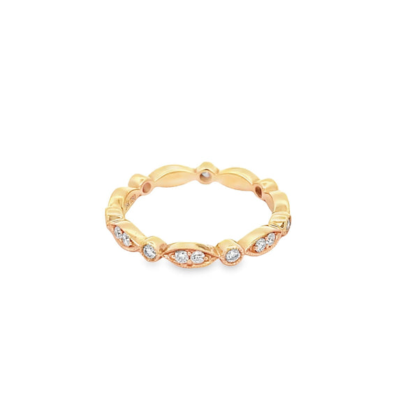 Penelope 18K Rose Gold and Diamond Wedding Ring