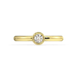 Avant Round Brilliant Cut Bezel Set Diamond Ring - Artelia Jewellery