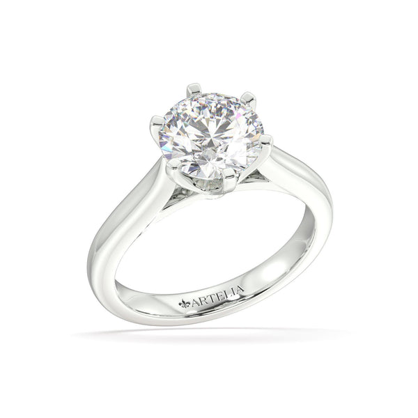 Chleo Round Diamond Solitaire Engagement Ring - Artelia Jewellery