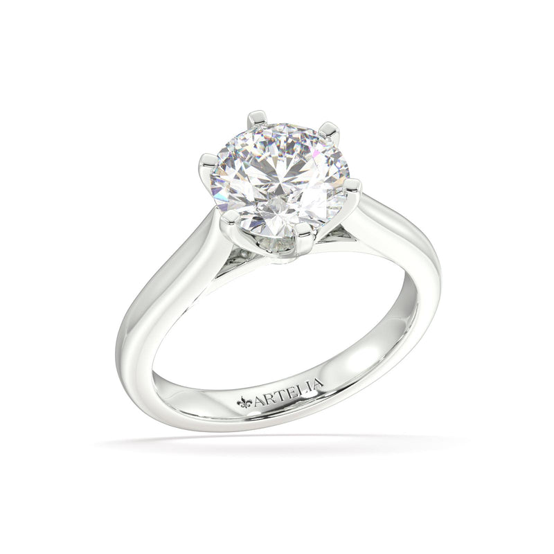 Chleo Round Diamond Solitaire Engagement Ring