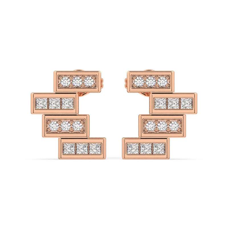 Empiler Diamond Earrings - Artelia Jewellery