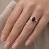Burmese Ruby And Diamond Charlotte Ring