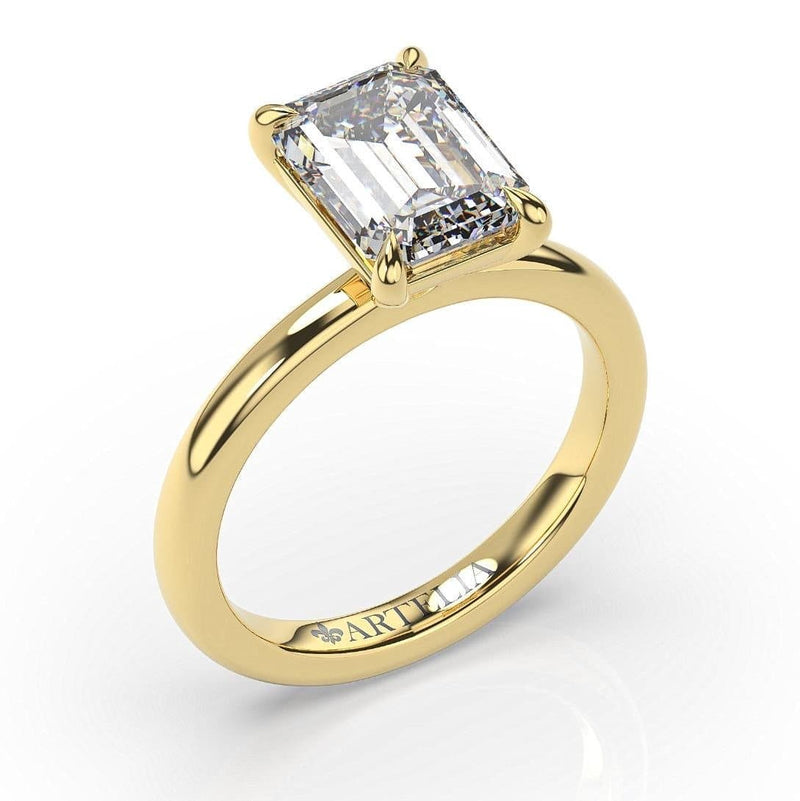 Miroir Emerald Cut Diamond Solitaire Engagement Ring