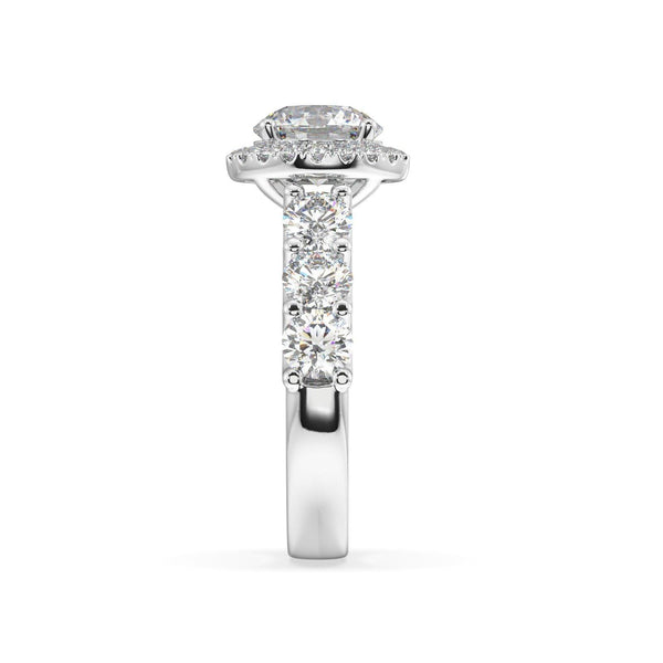 Adelina Round Diamond Halo Engagement Ring - Artelia Jewellery