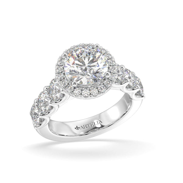 Daphne Round Halo Lab Grown Diamond Engagement Ring