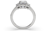 Emerald Cut Trilogy Lab Grown Diamond Engagement Ring - Artelia Jewellery