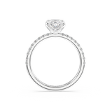 Lab Grown Oval Diamond Engagement Ring With Side Diamonds