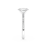 Lab Grown Oval Diamond Engagement Ring With Side Diamonds