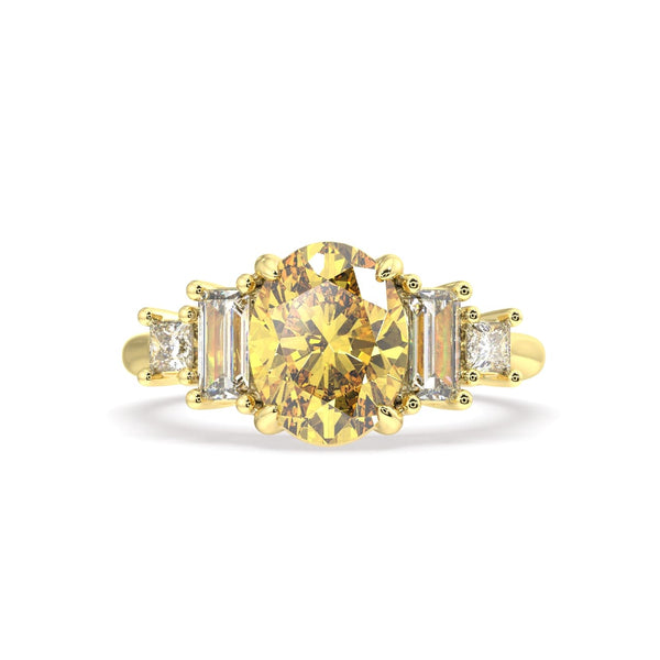 Sofia Yellow Sapphire and Diamond Ring