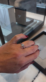 Round Solitaire Lab Diamond Engagement Ring with 6 claws